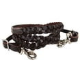 thumbnail image 3 of Horse Western Tack 7ft Contest Braided Soft Leather Barrel Rodeo Rein 6640, 3 of 3