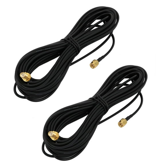 Unique Bargains 2pcs RG174 Coaxial Antenna Extension Cable SMA Female to Male Connector 9M Long