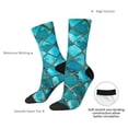 thumbnail image 4 of KLL Square Glass Mosaic Print Cool Socks Men's Women's Crew Socks Funny Crazy Novelty Stockings, 4 of 6