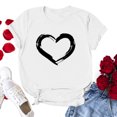 thumbnail image 5 of hcuribad Valentine's Shirts for Women Womens Shirts t Shirts for Women Matching Shirts for Couples Womens Blouse Valentines Day Short Sleeve t Shirt Love Shirts Tops Gifts for Couples White XL, 5 of 5