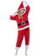 thumbnail image 1 of Pijamas de dibujos animados de ciervo sika de Papá Noel para hombres y mujeres, ropa bonita y cálida para el hogar, forro polar con ciervo navideño, 1 of 6