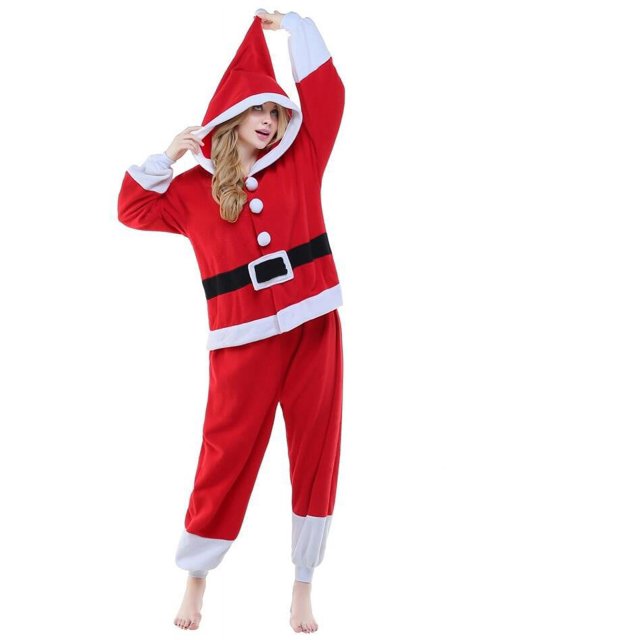 Pijamas de dibujos animados de ciervo sika de Papá Noel para hombres y mujeres, ropa bonita y cálida para el hogar, forro polar con ciervo navideño