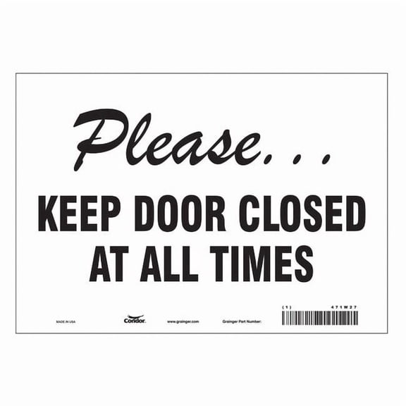 Condor Safety Sign,7 in x 10 in,Vinyl 471W27