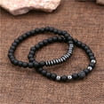 thumbnail image 2 of 3PCS Bracelet Set Men Bracelets Black Copper Beads for Boy Men Birthday Gifts, 2 of 5