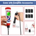 thumbnail image 3 of Digital Dissolved Oxygen Meter,Dissolved Oxygen Test Kit with 4.92 ft Probe Cable, DO Meter Oxygen Analyzer with Accessories,Aquarium Pond Water Test Kit 0.0-40.0 mg/L for Fish Tank,, 3 of 6