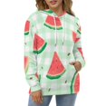 thumbnail image 4 of Watermelon Slices Pattern 3d Sweatshirts Hoodie Fashion Casual Personality Men's Women Street Hoodie Pullovers Long Sleeve Comfortable Top, 4 of 6