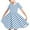 Blue, variant on Odeerbi Kids Girls Summer A-Line Dress Cute Striped Swing Dress Kids Kids Short Sleeve Stretchy Dress Kids Girls Clothes