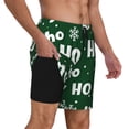 thumbnail image 3 of Picia Ho Ho Ho A pattern Mens Swim Trunks with Compression Liner Stretch Beach Shorts Quick Dry with Zipper Pockets No-Chafing Board Shorts-3X-Large, 3 of 9