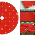 thumbnail image 6 of 30 Inch Christmas Tree Skirt – Velvet Plush Tree Mat, Soft Thickened Polyester with Red Ties, Single-Sided Printing, Available in 30in/36in/48in, Perfect for Holiday Xmas Tree Decoration, 6 of 7