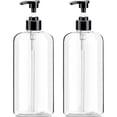 thumbnail image 1 of Dispensador de botellas de plástico vacías con bomba, paquete de 2 unidades, 1 litro, violeta, 1 of 5
