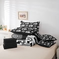 thumbnail image 6 of Feelyou Hippie Black Elephant Twin Bedding Sets 7-Piece, Tribal Damask Flower Bedding Comforter Set, Teens Kids Boys Girls Reversible Sheet Sets, Luxury Bedroom Decor, 6 of 8