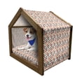 thumbnail image 1 of Colorful Pet House, Vertical Conceptual Melted Like Forms Rounded Circular Design Hispter Vintage, Outdoor & Indoor Portable Dog Kennel with Pillow and Cover, 5 Sizes, Multicolor, by Ambesonne, 1 of 5
