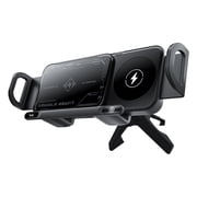 2-in-1 Folding and Rotating Electric Wireless Charging Car Mount, Auto Rotating Phone Holders, Car Charger Fast Charging Adjustable Vent Cell Phone Car Mount for Most Mobile Phone