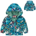 thumbnail image 2 of Toddler Boys Girls Cute Coat Casual Printing Cartoon Hooded Outwear Zipper Long Sleeve Windproof Boys Girls Clothes Size 3-4T, 2 of 4