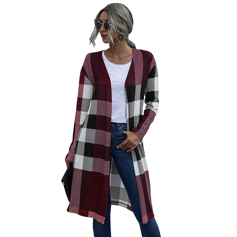 Women's Plaid Fashion Long Sleeve Tops 