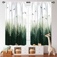 thumbnail image 5 of Forest Curtains for Bedroom,Misty Forest Nature and Woodland Green Fantasy Mountain Tree Windows Treatments Drapes for Kitchen Living Room Bathroom Curtains 2 Panel,42X54 Inch, 5 of 5