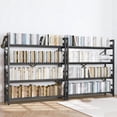 thumbnail image 2 of Adjustable Open Bookcase, Rustic Farmhouse Book Shelves, Industrial Wood and Metal Bookshelves, Mid Century Bookcase for Home Office Living Room Bedroom, 2 of 9