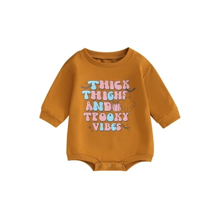 

Emmababy Halloween-themed Long Sleeve Bodysuit in Sweatshirt Romper Style