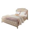 thumbnail image 5 of French light luxury INS wind solid wood bed soft cover art bed simple solid wood double bed My Lux Decor Round, 5 of 5