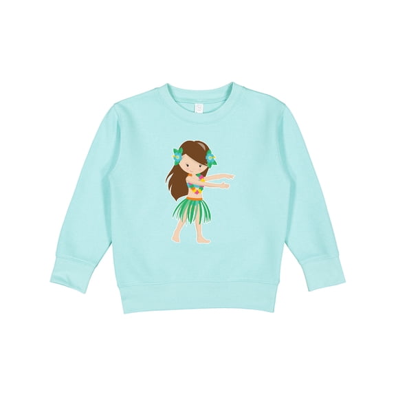Inktastic Brown Haired Hula Girl Toddler Sweatshirt