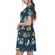 thumbnail image 2 of Easygdp Space Sleeping Panda para Vestido Transpirable de Mujer, Vestido Suelto de Manga Corta con Pliegues y Bolsillos para el Verano, 2 of 6