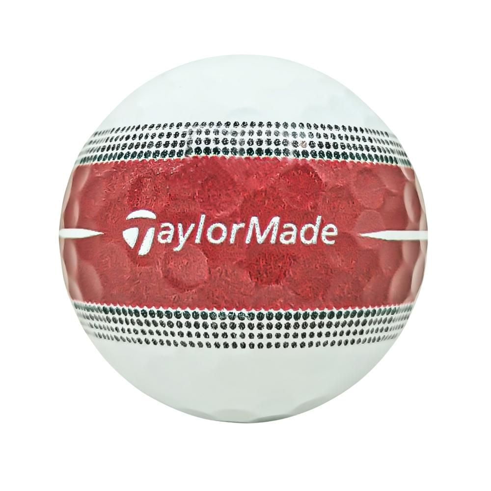 Mulligan - 12 Taylormade Tour Response Stripe 5A Mint Recycled Used Golf Balls, Red