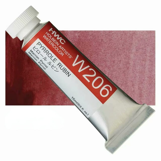 Holbein Acuarelas Profesionales para Artistas, Tubo de 15ml, Ideal para Pintores, Aficionados, Principiantes y Estudiantes, A-W206