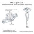 thumbnail image 5 of Rosec Jewels 6MM Lab Grown Diamond Flower Engagement Ring, EF-VS Quality - Ideal for Gift, 14K White Gold, US 11.50, 5 of 8