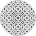thumbnail image 1 of Ahgly Company Tapis Rond Lavable en Machine Intérieur Transitionnel Gris Platine, 7 Pieds Rond, 1 of 7