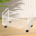 thumbnail image 1 of Vensio -Rolling 3-Tier Book Cart and Utility Organizer with Wheels, Small Under Desk File Storage Bin for Classroom and Office, Sturdy Iron Movable Trolley Black S, 1 of 9