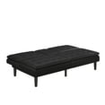 Mainstays Memory Foam PillowTop Futon with Cupholder, Black Faux