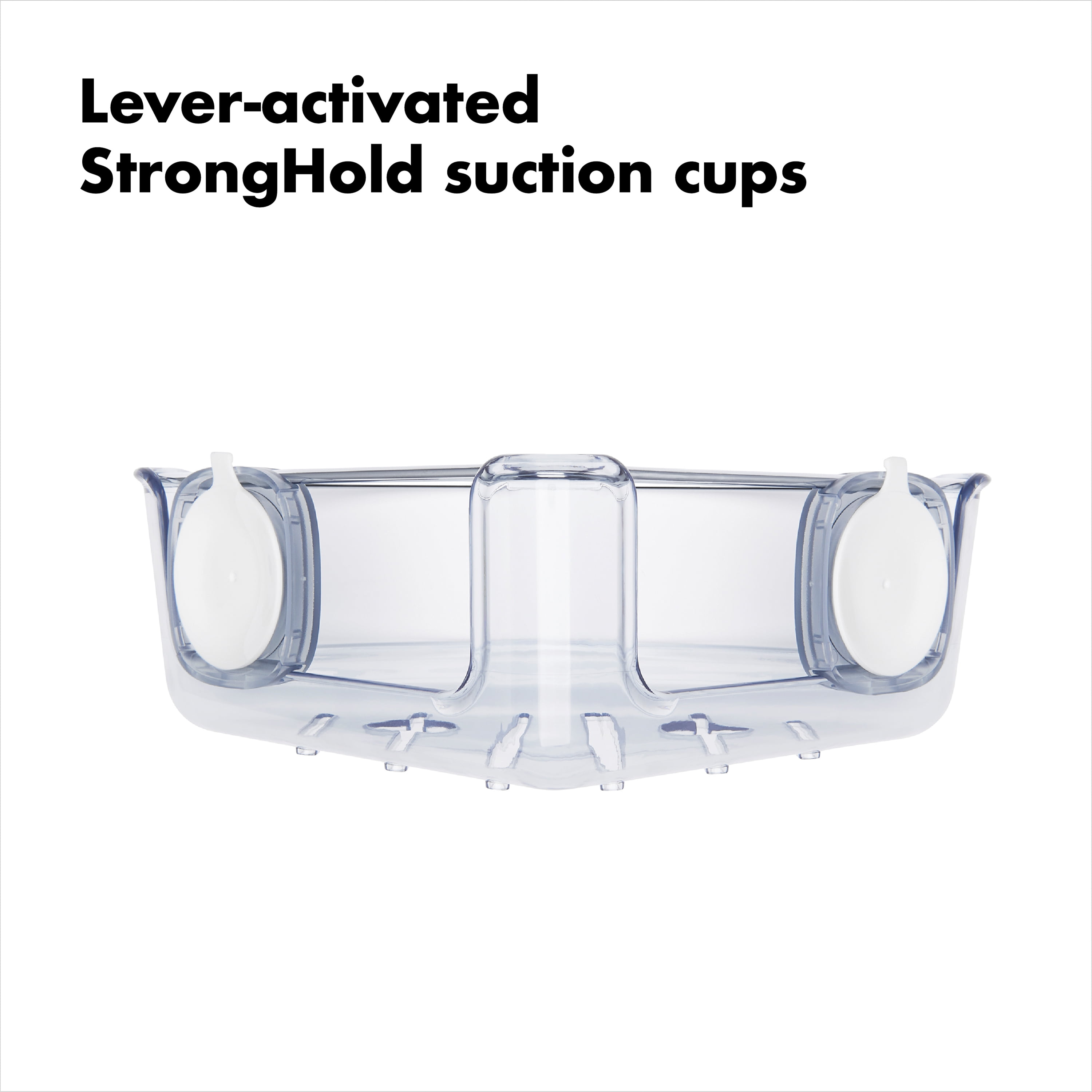 OXO StrongHold Suction Corner Basket for Bathtub & Shower Storage