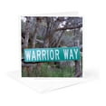 thumbnail image 5 of 3drose, a Sign That Says Warrior Way in Green Near a Forest, 12 Greeting Cards with Envelopes, 5 of 7