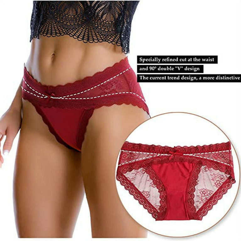 Jenni Intimates Women's Lace-Trim Thong Panty Underwear, Assorted