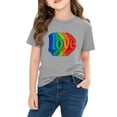 thumbnail image 5 of Piuwrlz Girl Graphic Shirts Tops Girls Short T-Shirts Sleeve Cotton Pullover Gray Size 7 Years, 5 of 10