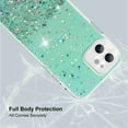 thumbnail image 3 of Dteck Glitter Case For iPhone 12 Pro / 12 6.1" for Women Girls - Bling Shiny Sparkling Girls Phone Case Protective Soft TPU Cover, Green, 3 of 7