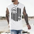 thumbnail image 4 of kpoplk 4th of July Shirts Mens Muscle Tank Top 4th of July American Flag Short Sleeved Gym Workout American Flag Shirt(White,3XL), 4 of 5