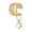 Gold, variant on Oxidized 925 Sterling Silver Heart Motif Ear Cuff Earrings For Women, Non-Piercing Ear Cuff Jewelry Set Fashion Cartilage Helix CZ Earrings