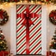 thumbnail image 1 of Seyotauo Merry Christmas Door Cover 35x71 Christmas Gift Box Present Hanging Banner Decoration Winter Holiday Bow Window Door Cover Stripes Ornaments Year Party Home Wall Outdoor, 1 of 7