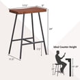 thumbnail image 4 of Giantex 24 Inch Height Industrial Saddle Stool, Backless Counter Bar Stool, (4), 4 of 7