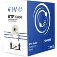 thumbnail image 1 of Cable Ethernet VIVO CCA Cat5e 24 AWG 305 m gris para interiores, 1 of 9