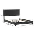 thumbnail image 3 of Hillsdale Gayle Nail Head Trim Upholstered Queen Bed Black Faux Leather, 3 of 12