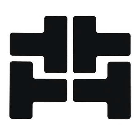 TOUGHSTRIPE 104440 Floor Marking Tape, T, 2In W, 5In L, PK20