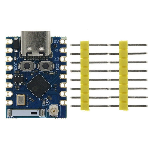 ESP32-C3 PRO MINI Development Board Onboard ESP32-C3FH4 Chip Module WiFi Bluetooth Development Board Unsoldered,1 x Mini development board 2 x pin (random colors, don't accept the specified color)