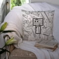thumbnail image 3 of Monogram Letter Musical Note Fabric Decorative Pillow, 3 of 4