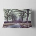 thumbnail image 2 of Designart Abstract Nature Watercolor Sketch - Landscape Printed Throw Pillow - 12x20, 2 of 5