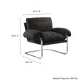 thumbnail image 3 of Accent Chair, Dark Gray, Fabric, Metal, Living Room Lounge Cafe Lobby Hospitality Restaurant, Modern Contemporary, HB37761, 3 of 9