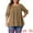 Brown, variant on DARING DIVA Women's Plus Long Sleeves Square Neck Flowy Pleated Top 1X Green