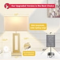 thumbnail image 3 of Bedroom Table Lamps Set of 2 - Touch Bedside Lamps with USB C+A, 3 Way Dimmable Gold Lamp for Nightstand, Modern Night Stands Lamps for Living Room End Tables Desk Bed Side Study Room(16.4n), 3 of 8