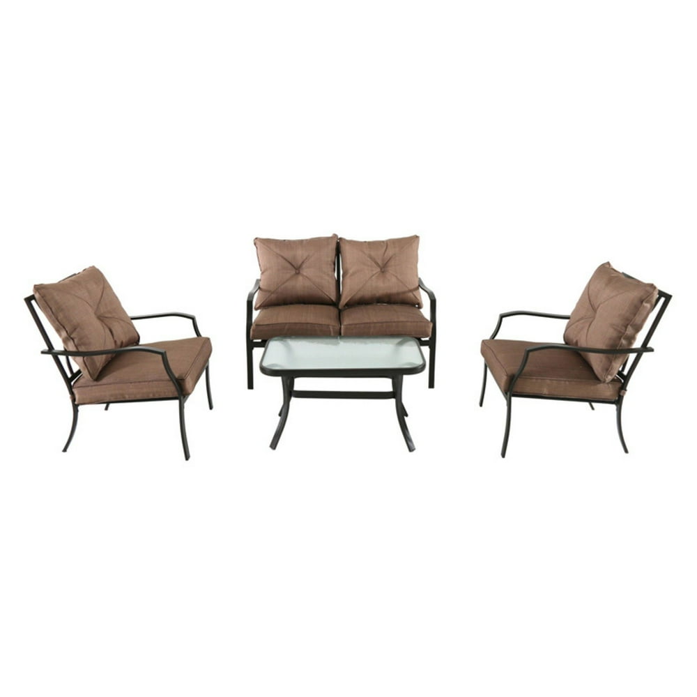 Hanover Outdoor Palm Bay 4Piece Patio Set in Copper Brown Walmart